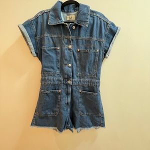 Free People denim romper